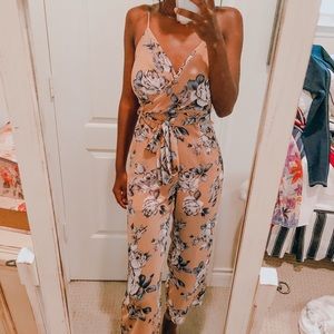 SIENNA SKY BLUSH FLORAL CROPPED JUMPSUIT
